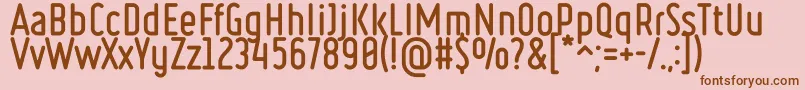 Ruler Bold Font – Brown Fonts on Pink Background