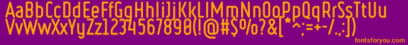 Ruler Bold Font – Orange Fonts on Purple Background
