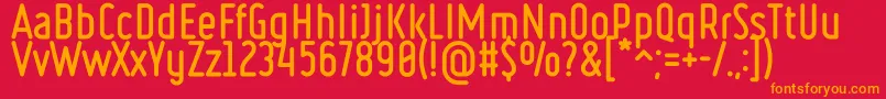 Ruler Bold Font – Orange Fonts on Red Background
