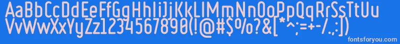 Ruler Bold Font – Pink Fonts on Blue Background