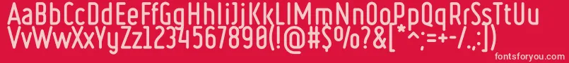 Ruler Bold Font – Pink Fonts on Red Background