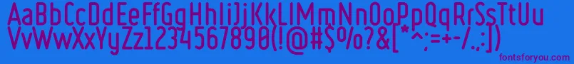 Ruler Bold Font – Purple Fonts on Blue Background