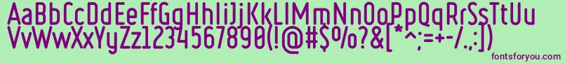 Ruler Bold Font – Purple Fonts on Green Background