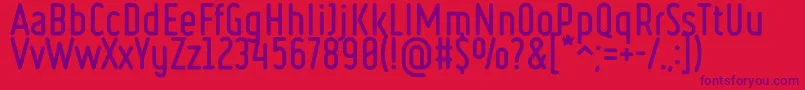 Ruler Bold Font – Purple Fonts on Red Background