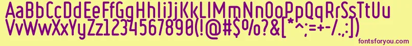 Ruler Bold Font – Purple Fonts on Yellow Background