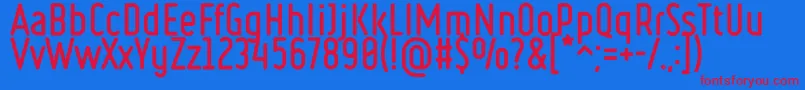 Ruler Bold Font – Red Fonts on Blue Background