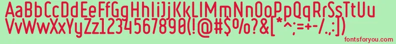 Ruler Bold Font – Red Fonts on Green Background