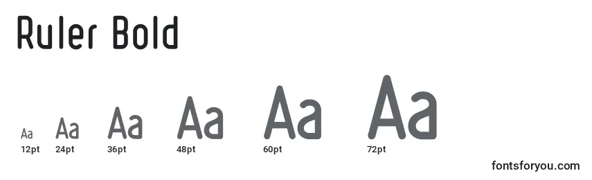 Ruler Bold Font Sizes