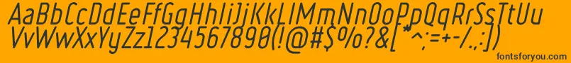 Ruler Italic Font – Black Fonts on Orange Background