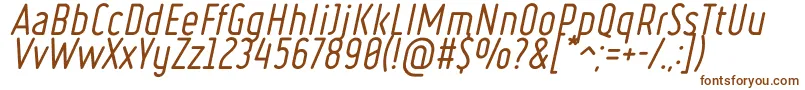 Ruler Italic Font – Brown Fonts on White Background