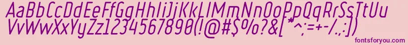 Ruler Italic Font – Purple Fonts on Pink Background