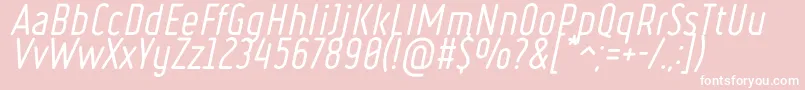 Ruler Italic Font – White Fonts on Pink Background