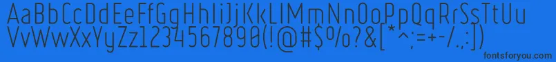 Ruler Light Font – Black Fonts on Blue Background