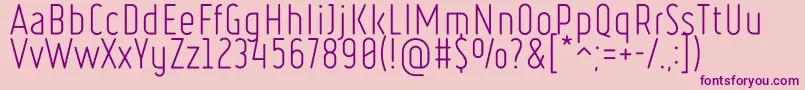 Ruler Light Font – Purple Fonts on Pink Background