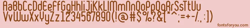 ruler Font – Brown Fonts on Pink Background