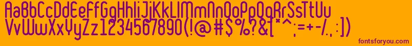 ruler Font – Purple Fonts on Orange Background