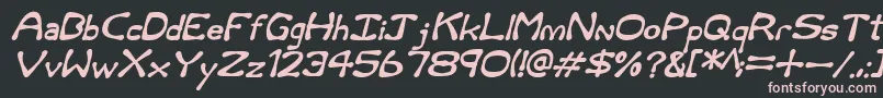 Fonte Rum and Bones Italic – fontes rosa em um fundo preto