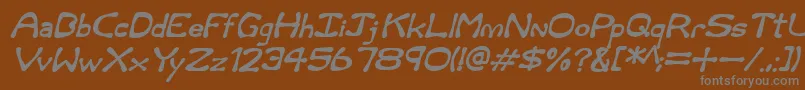 Шрифт Rum and Bones Italic – серые шрифты на коричневом фоне