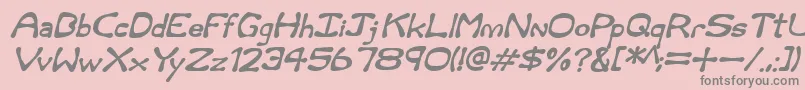 fuente Rum and Bones Italic – Fuentes Grises Sobre Fondo Rosa