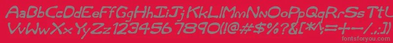 Rum and Bones Italic Font – Gray Fonts on Red Background