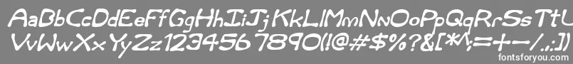 fuente Rum and Bones Italic – Fuentes Blancas Sobre Fondo Gris