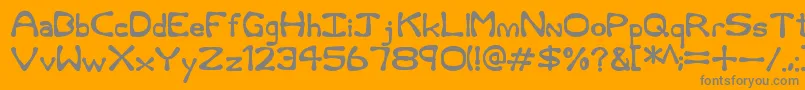 Rum and Bones Font – Gray Fonts on Orange Background