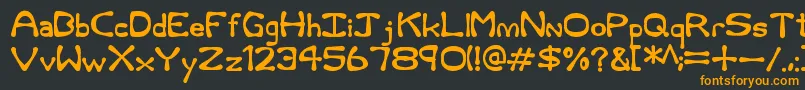 Rum and Bones Font – Orange Fonts on Black Background