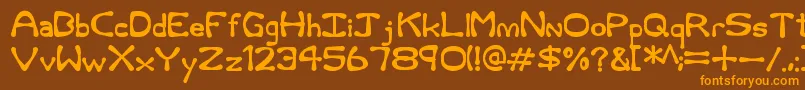 Rum and Bones Font – Orange Fonts on Brown Background