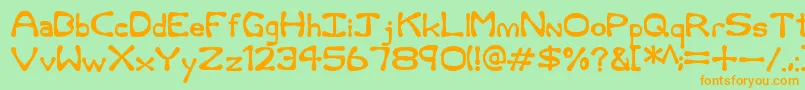 Rum and Bones Font – Orange Fonts on Green Background