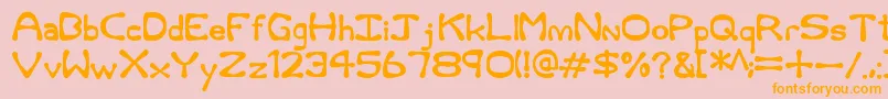 Rum and Bones Font – Orange Fonts on Pink Background