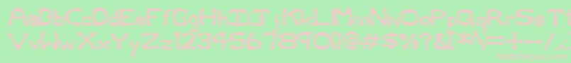 Rum and Bones Font – Pink Fonts on Green Background