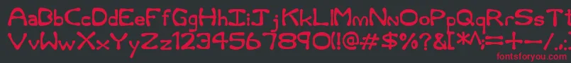 Rum and Bones Font – Red Fonts on Black Background