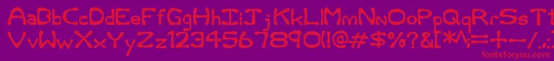 Rum and Bones Font – Red Fonts on Purple Background