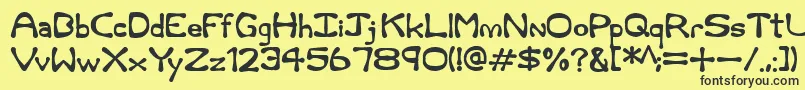 Rum and Bones Font – Black Fonts on Yellow Background
