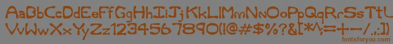 Rum and Bones Font – Brown Fonts on Gray Background