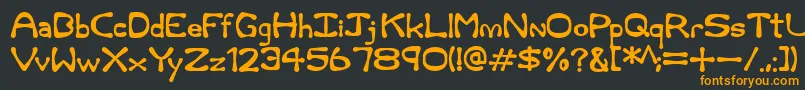 Rum and Bones-fontti – oranssit fontit mustalla taustalla