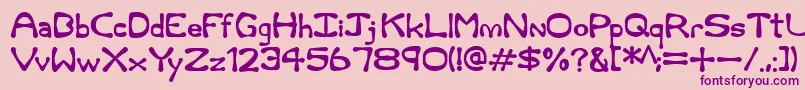 Rum and Bones Font – Purple Fonts on Pink Background