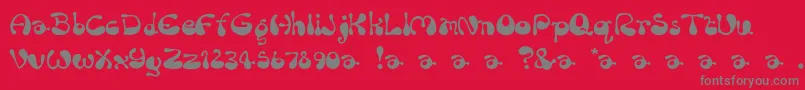 Rum Bubber Font – Gray Fonts on Red Background