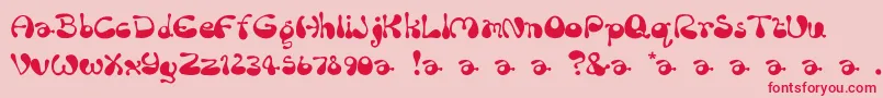 Rum Bubber Font – Red Fonts on Pink Background