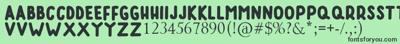 RUMAGGE Font – Black Fonts on Green Background