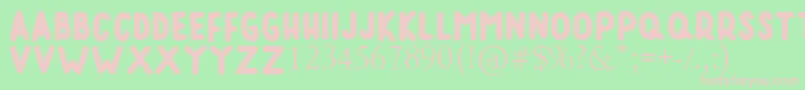 RUMAGGE Font – Pink Fonts on Green Background