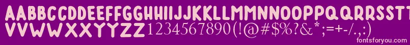RUMAGGE Font – Pink Fonts on Purple Background
