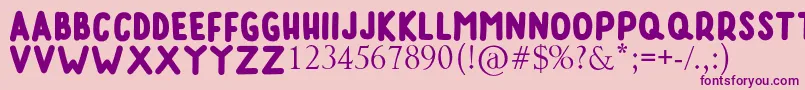 RUMAGGE Font – Purple Fonts on Pink Background