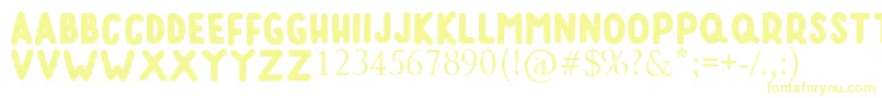 RUMAGGE Font – Yellow Fonts on White Background