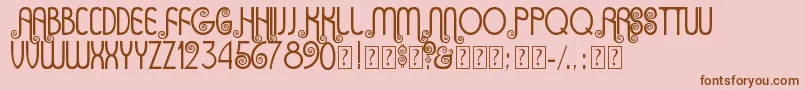 Anning Font – Brown Fonts on Pink Background