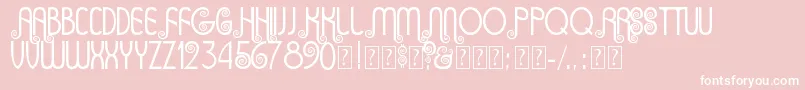 Anning Font – White Fonts on Pink Background