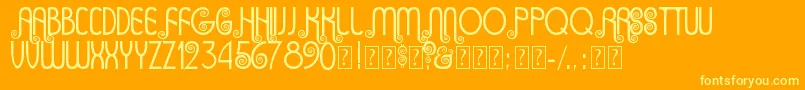 Anning Font – Yellow Fonts on Orange Background