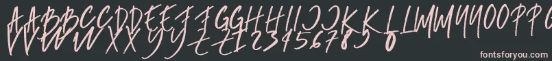 rumbe Font – Pink Fonts on Black Background
