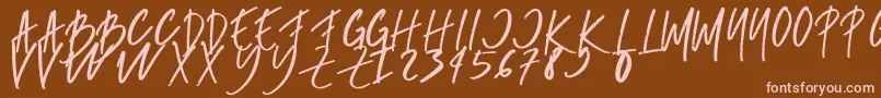 Подробнее о шрифте rumbe Шрифт rumbe – розовые шрифты на коричневом фоне