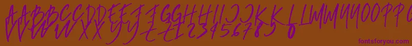 rumbe Font – Purple Fonts on Brown Background